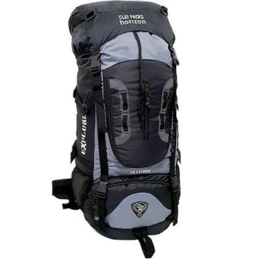 Imagem de Mochila De Camping 55 Litros Acampamento MC3326 - Ello Comércio, Preto