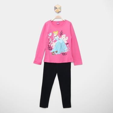 Imagem de Conjunto Longo Infantil Disney Princesa Cinderela Menina-Feminino