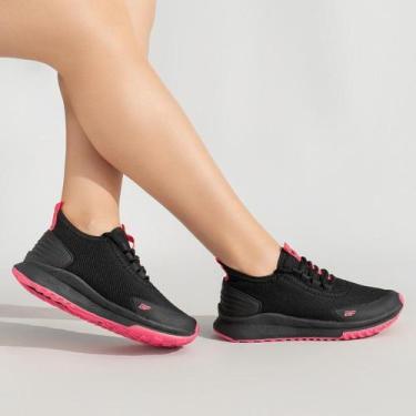 Imagem de Tênis Esportivo Feminino Para Caminhada Academia BF Shoes, Preto, 41