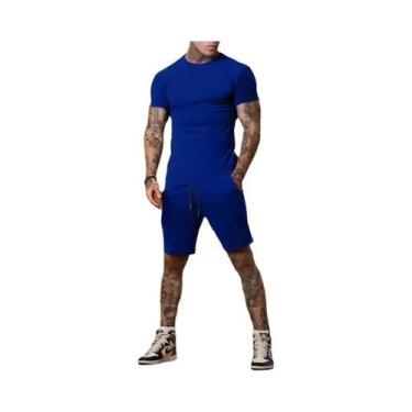 Imagem de Conjunto Esportivo Masculino De Verão, Camiseta Respirável E Shorts, C