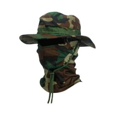 Imagem de Chapéu De Sol Masculino De Aba Larga 2 Peças/Conjunto Balaclava Boonie