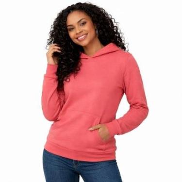 Imagem de Blusão Feminino Moletom Básico com Capuz e Bolso Canguru Malwee-Feminino