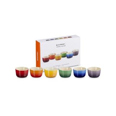 Imagem de CONJUNTO 6 RAMEKINS LE CREUSET RAINBOW COLLECTION 100ML EM CERÂMICA COLORIDO 7913410521...