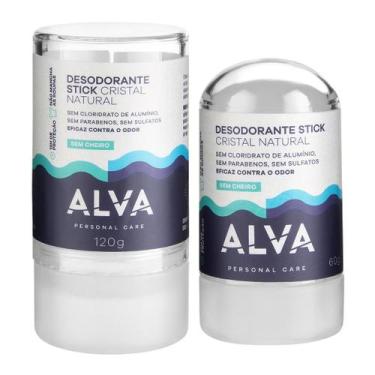 Imagem de Kit Desodorante Natural Pedra Cristal 120g E 60g Alva