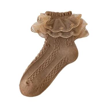 Imagem de Meias De Algodão Com Renda Para Meninas, Tutu, Primavera E Outono, Mei