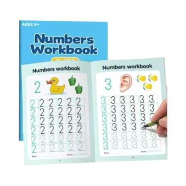 Imagem de Caderno De Caligrafia Para Crianças: Traçando Números De 0 a 100, Livr