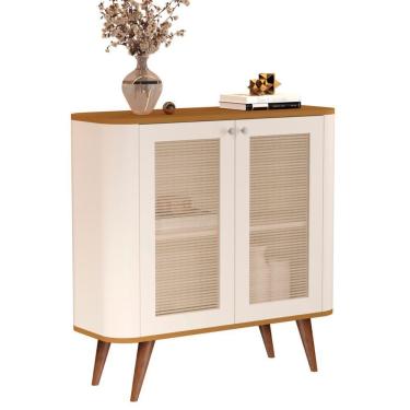 Imagem de Buffet Com 2 Portas E 1 Prateleira Madrid Pérola Nature