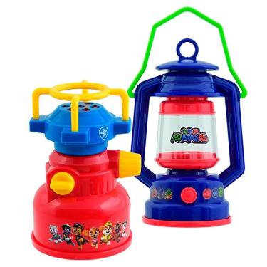 Imagem de Kit Camping Patrulha Canina Fogareiro (1945) + Camping Pj Masks Lampião (1746)