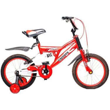 Imagem de Bike Moto Vermelha Aro 16 Menino Motocross Motocicleta - Unitoys, Verm