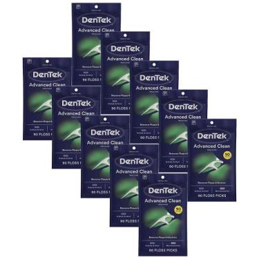 Imagem de Kit 10 Fio Dental DenTek Floss Picks Triple Clean Advanced com 90 unid