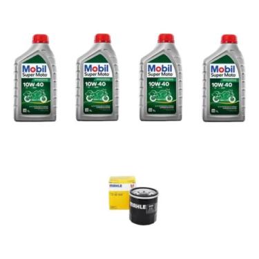 Imagem de Kit Troca De Óleo Mobil Suzuki V Strom 1000 + Filtro