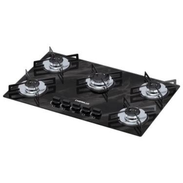 Imagem de Cooktop 5 bocas ultra chama marmore preto - Chamalux, Bivolt