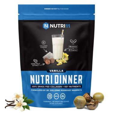 Imagem de Proteína de colágeno em pó NutriDinner Nutrillermo 14,9 onças de baunilha-Unissex