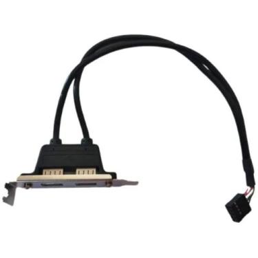 Imagem de Espelho Com 2 Saídas Usb Para Usb De 9 Pinos F - Generica