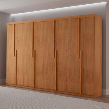 Imagem de Guarda Roupa Casal Quioto MDF com 8 Portas 4 Gavetas Moderna Mobilia
