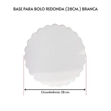Imagem de Kit 10 Unidades Cake Board Para Bolo Redondo 28cm. Branco - TAMAROZZI 