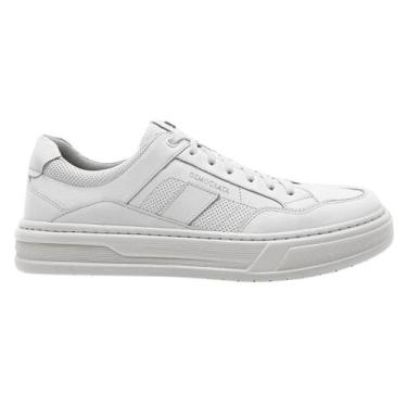 Imagem de Sapatênis Masculino Democrata 240801-004 Denin Wide, Branco, 42
