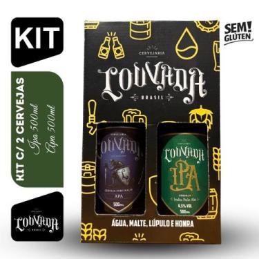 Imagem de Kit Cerveja IPA e APA Cervejaria Louvada 500ml sem Glúten