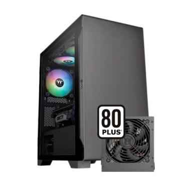 Imagem de Gabinete Gamer Thermaltake S100TG 1 Fan Fonte 600W Mini Tower Vidro Te