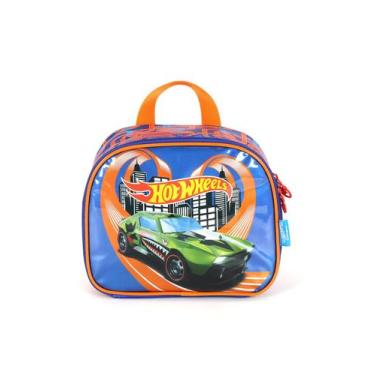 Imagem de Lancheira Escolar Térmica Hot Wheels Monster Trucks - - Luxcel, Azul