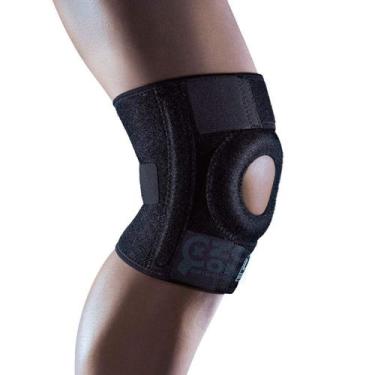 Imagem de Joelheira Articulada Reforçada Neoprene Preta Ajustável - SPMIlk