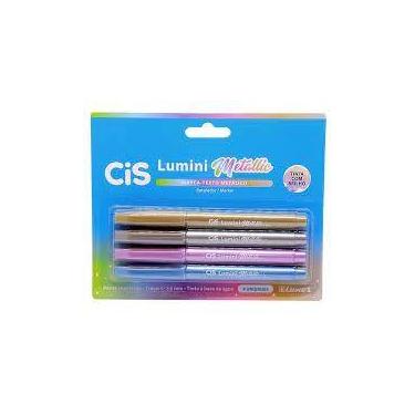 Imagem de Marca Texto Cis Lumini Metallic - Estojo com 4 Unidades