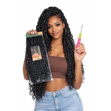 Imagem de Born Locs 60 CM 300 Gramas e Agulha de Brinde - Breedlove, cor 1 preto
