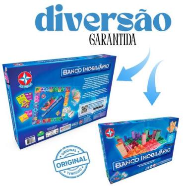 Imagem de Jogo De Tabuleiro Banco Imobiliario Grande Clássico Estrela