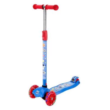 Imagem de Patinete Infantil 3 Rodas Regulável Astronauta Luzes Led - Dm Toys