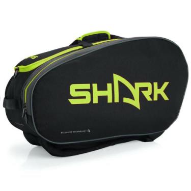 Imagem de Raqueteira Shark Beach Tennis Preta e Amarela