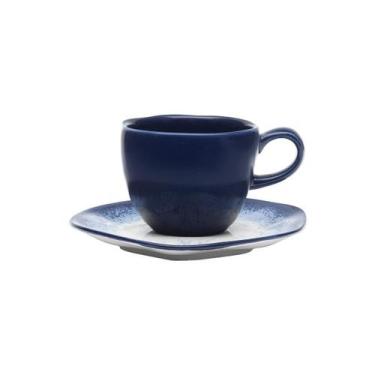 Imagem de Xícara De Chá 220mL Com Pires Porcelana Ryo Galápagos Oxford