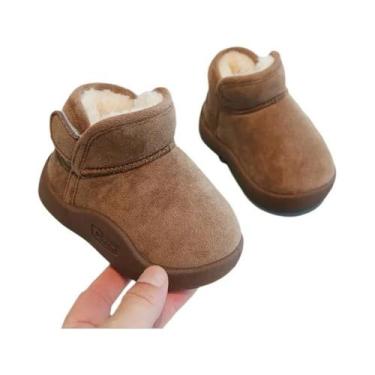 Imagem de Botas De Neve Para Crianças Pequenas, Botas Curtas Quentes De Pelúcia 