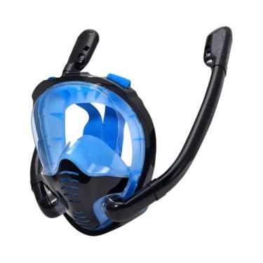 Imagem de Máscara de Snorkel Facial com Visão Panorâmica 180° - Silicone Seco Su
