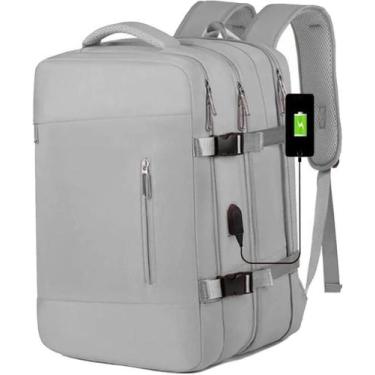 Imagem de Mochila Mala de Bordo Expansível até 45L Para Viagem Faculdade Trabalh
