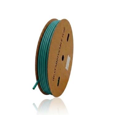 Imagem de Termo Retrátil Tubo 6mm Verde Isolamento Elétrico 2:1 Parede Simples s