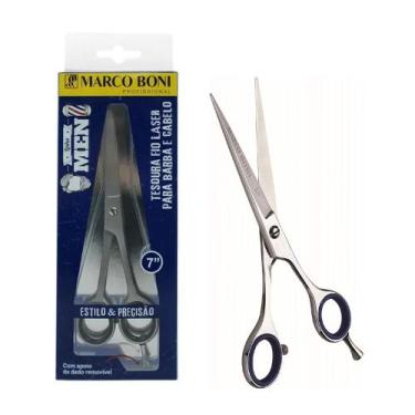 Imagem de Tesoura Profissional Barba E Cabelo Fio Laser 7 Marco Boni