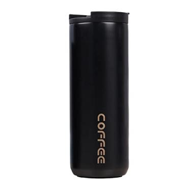 Imagem de Copo de aço inoxidável duplo, copo de café reutilizável isolamento a vácuo de aço inoxidável com tampa | Parede dupla para café, chá, cerveja, bebidas quentes e frias