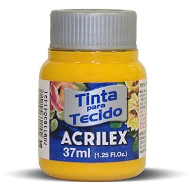 Imagem de Acrilex Fosca Tinta para Tecido, Amarelo (Cadmio), 12 x 37 ml