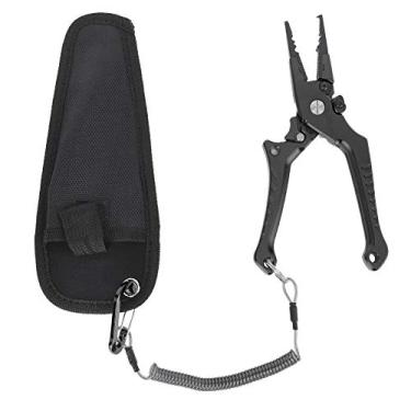 Imagem de Conjunto de pinças de pesca, alicate de pesca de liga de alumínio, para amante de pesca adulto crianças equipamento de pesca mar/pesca fresca uso ao ar livre(Preto)