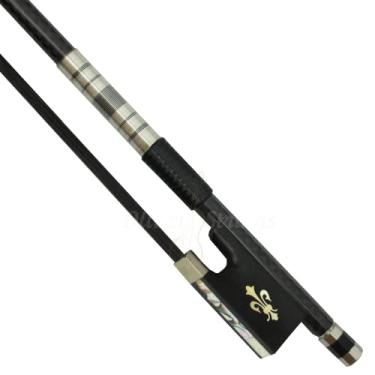 Imagem de ARCO PROFISSIONAL FIBRA DE CARBONO PARA VIOLINO 4/4 ÉBANO CRINA PRETA