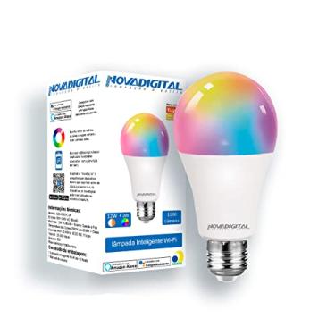 Imagem de Lâmpada Led Inteligente Wifi NovaDigital 12W Branco Frio + RGB APP Tuya SmartLife Lâmpada Wifi