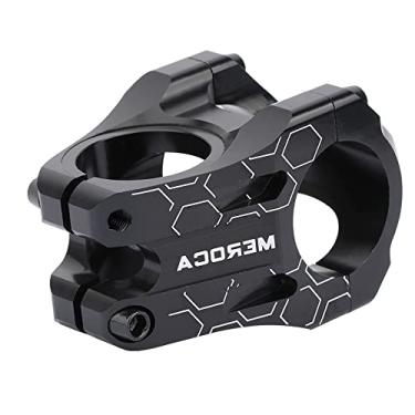 Imagem de Haste curta ultraleve de 31,8 x 45 mm para guidão de bicicleta de liga de alumínio CNC com haste de guidão vazada para a maioria das bicicletas, bicicletas de estrada, MTB, BMX, equipamento fixie, ciclismo (preto)