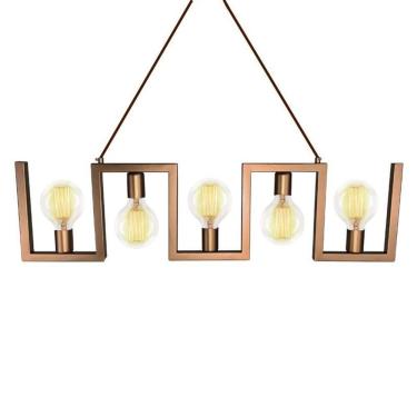 Imagem de Lustre Pendente Lumix LN1014 Cobre E27 Bivolt