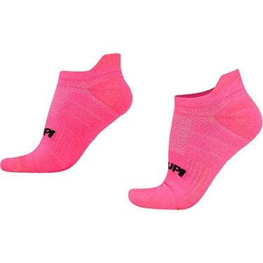 Imagem de Meia Curta para Corrida HUPI Running Pro Invisível Rosa Neon, Cor: ROSA