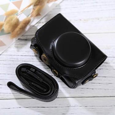 Imagem de HONGYAN capa da câmera Câmara de corpo inteiro Capa de couro PU Bolsa com alça para Canon Powershot SX730 HS / SX720 HS acessórios para câmera