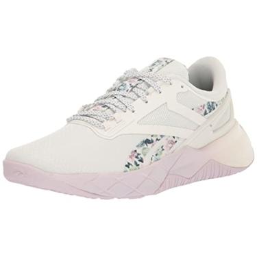 Imagem de Reebok Tênis feminino Nanoflex Tr Cross Trainer, Giz/brilho de quartzo/ardósia azul, 9.5