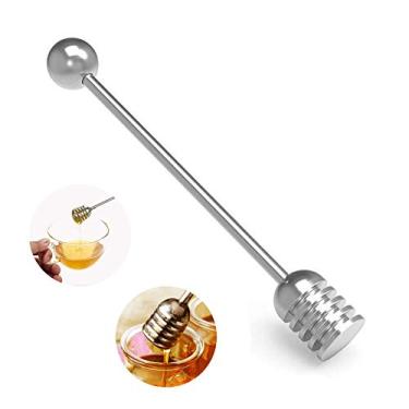 Imagem de ROARINGWILD Vara de colher de xarope de aço inoxidável varinha para pote de mel pote recipientes acessórios de café utensílios de cozinha utensílios de cozinha