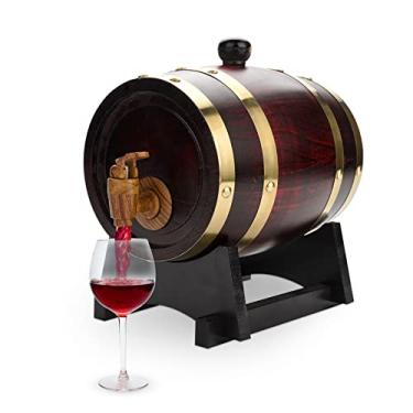 Imagem de Barril de u¨ªsque envelhecido em carvalho,barril de vinho personalizado de 1,5/3/5/10 litros, envelhe?a seu pr¨®prio u¨ªsque, cerveja, vinho, bourbon, tequila, molho picante e mais(1.5L), Barril de