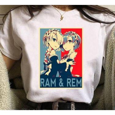 Imagem de Camiseta Anime Re:Zero Rezero Rem Ram - Hippo Pre
