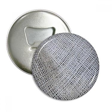 Imagem de Tecido linho cinza abstrato abridor de garrafas ímã de geladeira emblema multifuncional